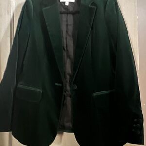 Elegant Green Velvet Blazer